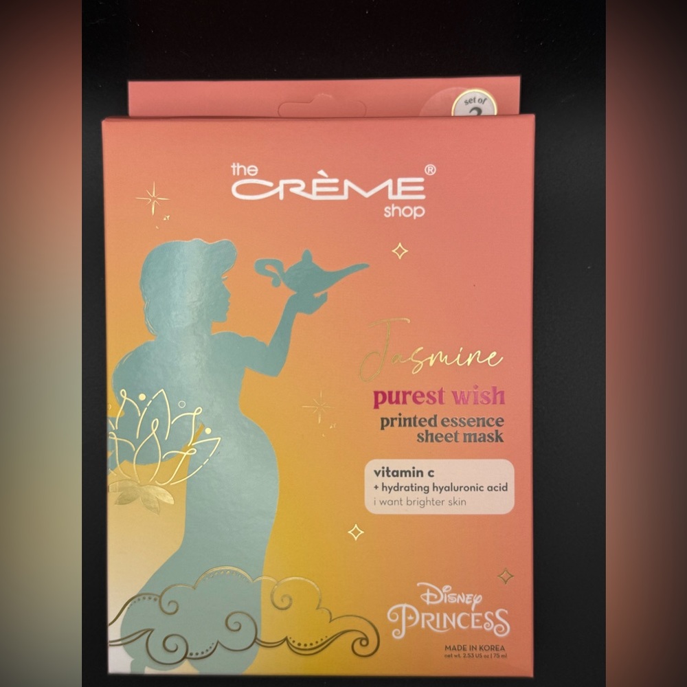 The Crème Shop Disney Jasmine sheet mask Brand New